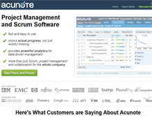 Tablet Screenshot of acunote.com